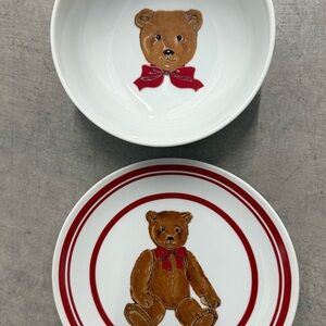 Curzon “Teddy Bears” Child’s Porcelain  Dining Set In Perfect Condition.